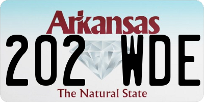AR license plate 202WDE