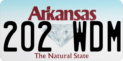 AR license plate 202WDM