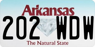 AR license plate 202WDW