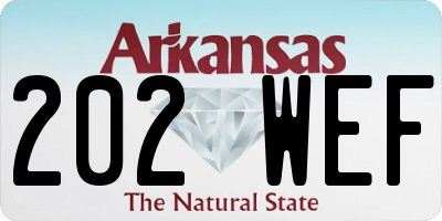 AR license plate 202WEF