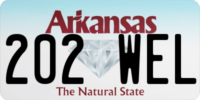 AR license plate 202WEL