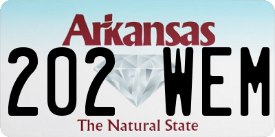 AR license plate 202WEM