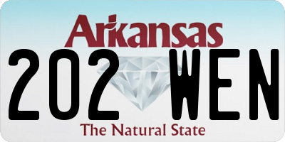 AR license plate 202WEN