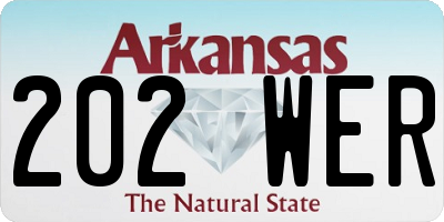 AR license plate 202WER