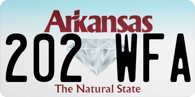 AR license plate 202WFA