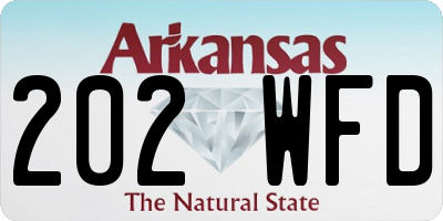 AR license plate 202WFD