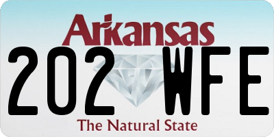 AR license plate 202WFE