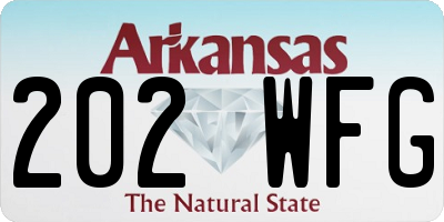 AR license plate 202WFG