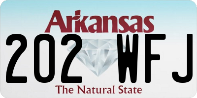 AR license plate 202WFJ
