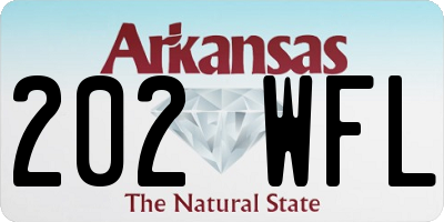 AR license plate 202WFL