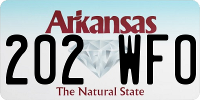 AR license plate 202WFO