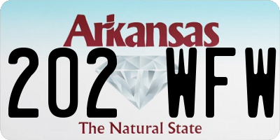 AR license plate 202WFW