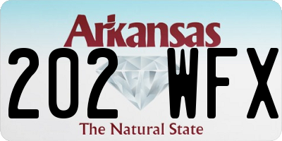 AR license plate 202WFX