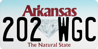 AR license plate 202WGC
