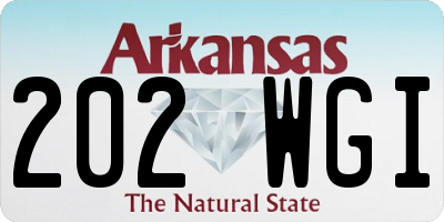 AR license plate 202WGI
