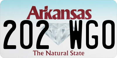 AR license plate 202WGO