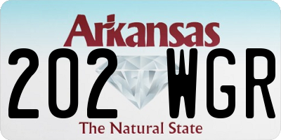 AR license plate 202WGR