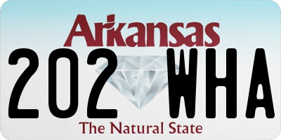 AR license plate 202WHA