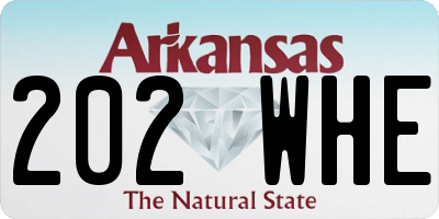AR license plate 202WHE