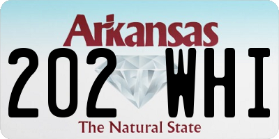 AR license plate 202WHI