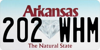 AR license plate 202WHM