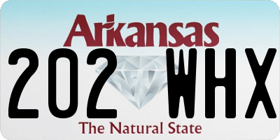 AR license plate 202WHX