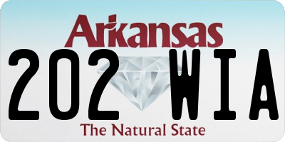 AR license plate 202WIA
