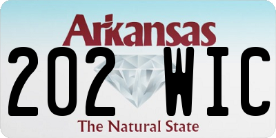 AR license plate 202WIC