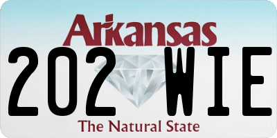 AR license plate 202WIE