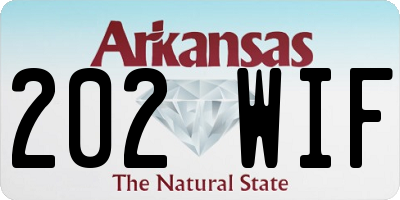 AR license plate 202WIF