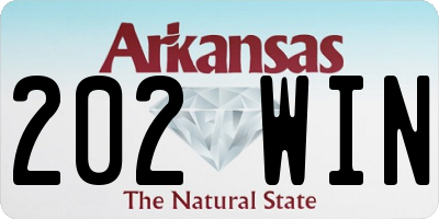 AR license plate 202WIN