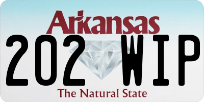 AR license plate 202WIP