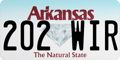 AR license plate 202WIR
