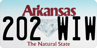 AR license plate 202WIW