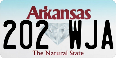 AR license plate 202WJA