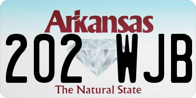 AR license plate 202WJB