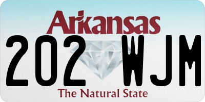 AR license plate 202WJM