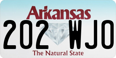 AR license plate 202WJO