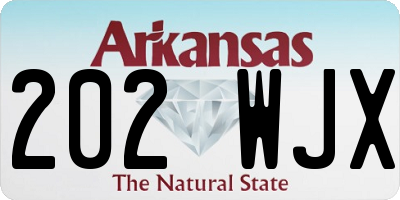 AR license plate 202WJX