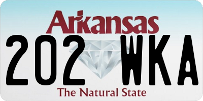 AR license plate 202WKA