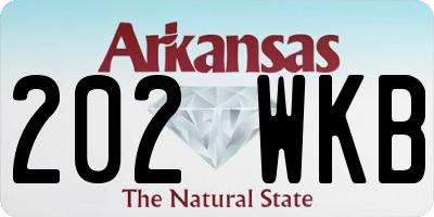 AR license plate 202WKB