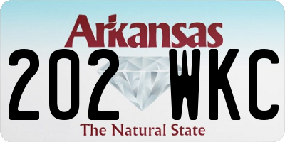 AR license plate 202WKC