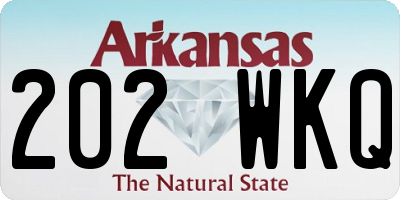 AR license plate 202WKQ