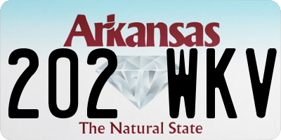 AR license plate 202WKV