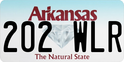 AR license plate 202WLR
