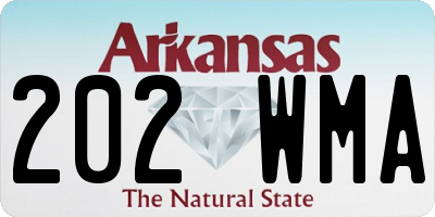 AR license plate 202WMA