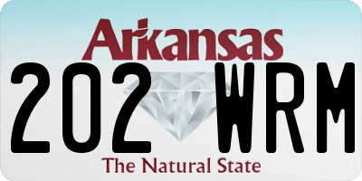 AR license plate 202WRM