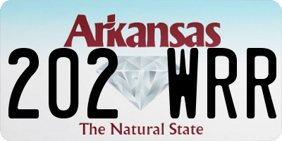 AR license plate 202WRR