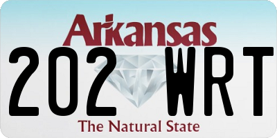 AR license plate 202WRT