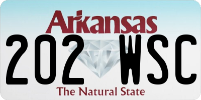 AR license plate 202WSC